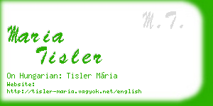 maria tisler business card