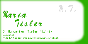 maria tisler business card